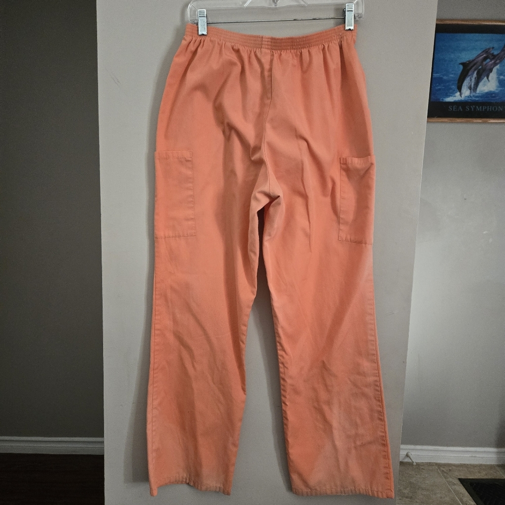 5 for $25 Scrubstar Scrub Pants Nurse Bottoms Orange Peach Aide Uniform Medium